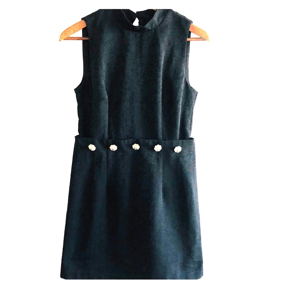 ASOS black mock neck mini dress. Size 6 buttons